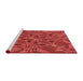 Sideview of Machine Washable Transitional Orange Rug, wshpat3671rd