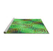 Sideview of Machine Washable Transitional Dark Lime Green Rug, wshpat3672grn