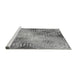 Sideview of Machine Washable Transitional Smokey Gray Rug, wshpat3672gry