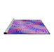 Sideview of Machine Washable Transitional Bright Lilac Purple Rug, wshpat3672pur