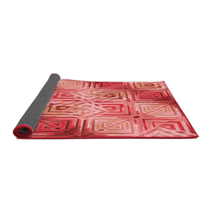 Thickness of Patterned Red Rug, pat3672rd