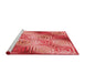 Sideview of Machine Washable Transitional Red Rug, wshpat3672rd