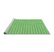 Sideview of Machine Washable Transitional Jade Green Rug, wshpat3673grn