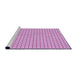 Sideview of Machine Washable Transitional Blossom Pink Rug, wshpat3673pur