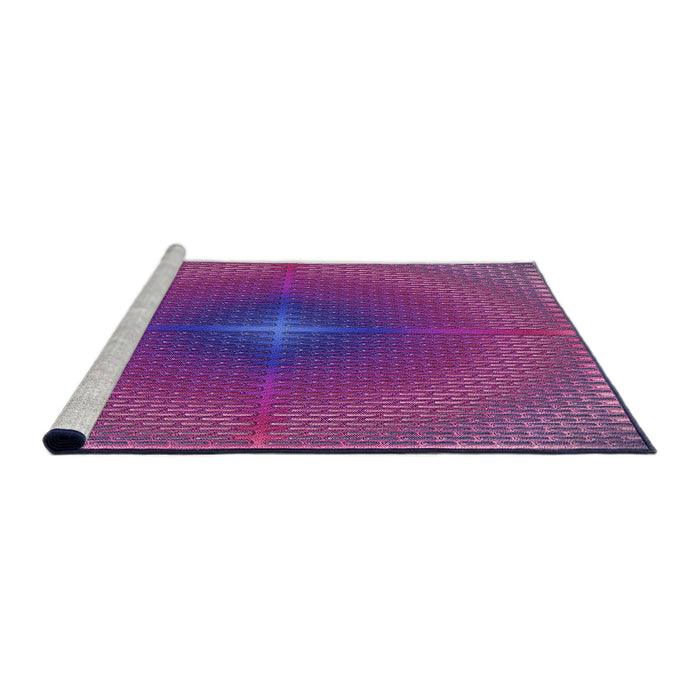 Sideview of Machine Washable Transitional Medium Violet Red Pink Rug, wshpat3674pur