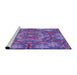 Sideview of Machine Washable Transitional Bright Purple Rug, wshpat3675pur