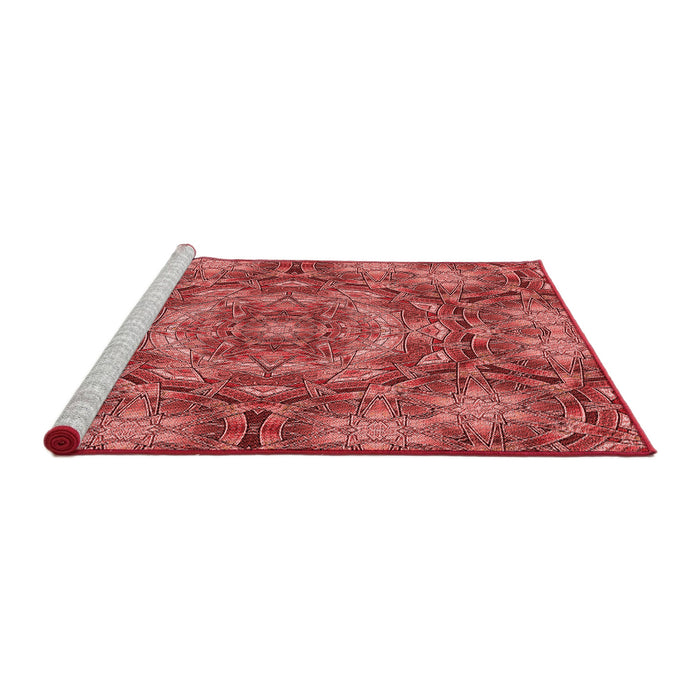 Sideview of Machine Washable Transitional Red Rug, wshpat3675rd
