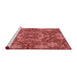 Sideview of Machine Washable Transitional Red Rug, wshpat3675rd