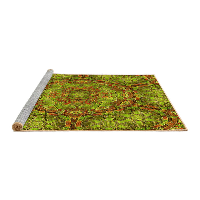 Sideview of Machine Washable Transitional Dark Bronze Brown Rug, wshpat3675yw