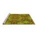 Sideview of Machine Washable Transitional Dark Bronze Brown Rug, wshpat3675yw