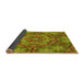 Thickness of Patterned Dark Bronze Brown Rug, pat3675yw