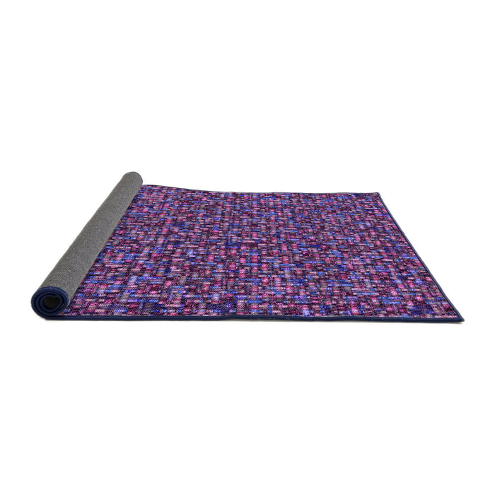 Thickness of Patterned Purple Rug, pat3676pur