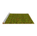 Sideview of Machine Washable Transitional Pistachio Green Rug, wshpat3676yw