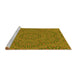 Sideview of Machine Washable Transitional Pistachio Green Rug, wshpat3677yw