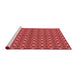 Sideview of Machine Washable Transitional Red Rug, wshpat3678rd