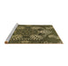 Sideview of Machine Washable Transitional Chocolate Brown Rug, wshpat3679brn