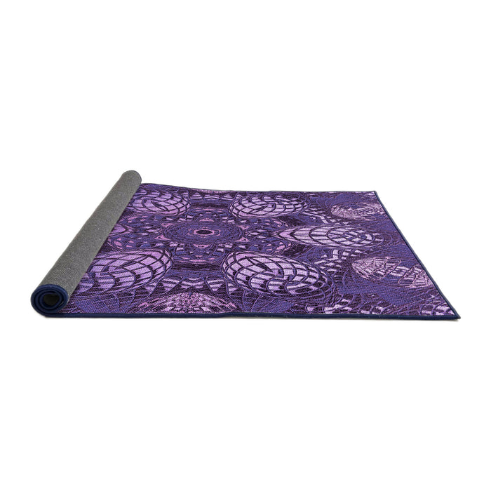 Thickness of Patterned Purple Rug, pat3679pur