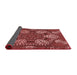 Thickness of Patterned Cranberry Red Rug, pat3679rd