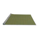 Sideview of Machine Washable Transitional Salad Green Rug, wshpat368lblu