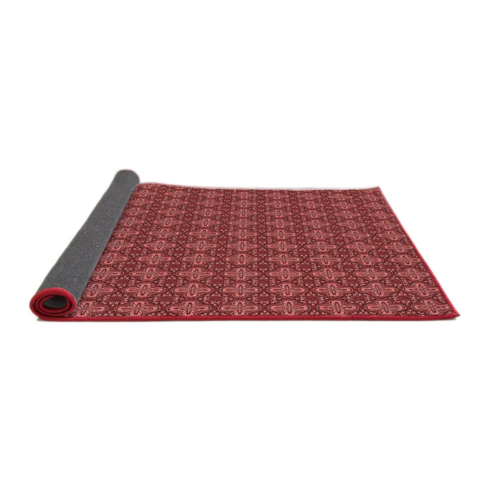 Thickness of Patterned Red Rug, pat3680rd