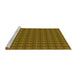 Sideview of Machine Washable Transitional Caramel Brown Rug, wshpat3680yw