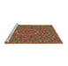 Sideview of Machine Washable Transitional Cinnamon Brown Rug, wshpat3682brn