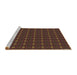 Sideview of Machine Washable Transitional Sienna Brown Rug, wshpat3684brn