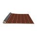 Thickness of Patterned Mahogany Brown Rug, pat3684org