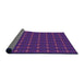 Thickness of Patterned Dark Orchid Purple Rug, pat3684pur