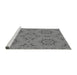 Sideview of Machine Washable Transitional Carbon Gray Rug, wshpat3685gry