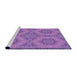 Sideview of Machine Washable Transitional Dark Orchid Purple Rug, wshpat3685pur