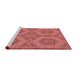 Sideview of Machine Washable Transitional Red Rug, wshpat3685rd