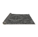 Thickness of Patterned Charcoal Black Rug, pat3686gry