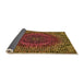 Thickness of Patterned Cinnamon Brown Rug, pat3686org