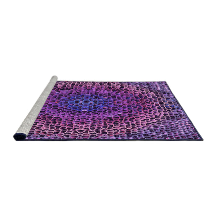 Sideview of Machine Washable Transitional Purple Rug, wshpat3686pur