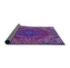 Thickness of Patterned Purple Rug, pat3686pur