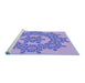 Sideview of Machine Washable Transitional Mauve Purple Rug, wshpat3687blu