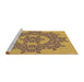 Sideview of Machine Washable Transitional Sienna Brown Rug, wshpat3687brn