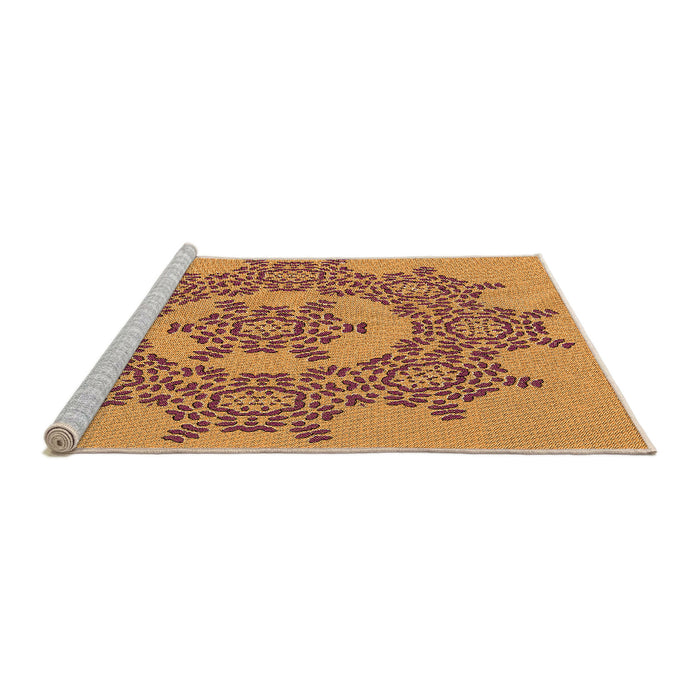 Sideview of Machine Washable Transitional Red Rug, wshpat3687org