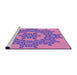 Sideview of Machine Washable Transitional Violet Purple Rug, wshpat3687pur