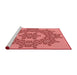 Sideview of Machine Washable Transitional Light Coral Pink Rug, wshpat3687rd