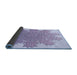 Thickness of Patterned Medium Purple Rug, pat3688blu