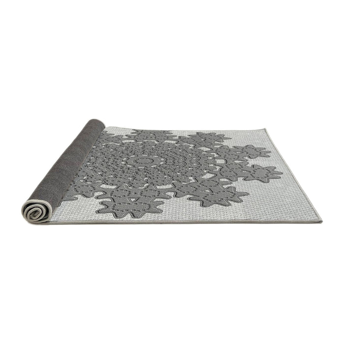 Thickness of Patterned Platinum Gray Rug, pat3688gry