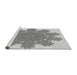 Sideview of Machine Washable Transitional Platinum Gray Rug, wshpat3688gry