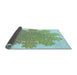 Thickness of Patterned Green Rug, pat3688lblu