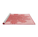 Sideview of Machine Washable Transitional Red Rug, wshpat3688rd