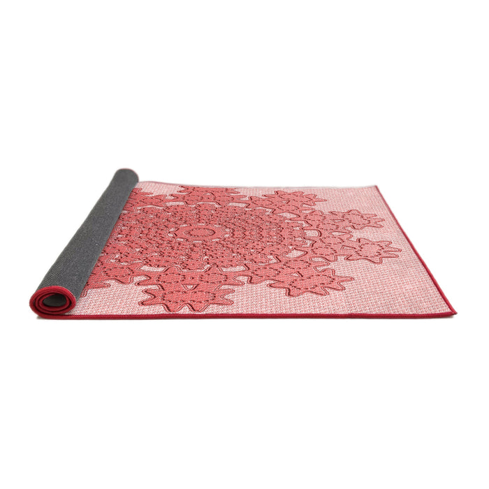 Thickness of Patterned Red Rug, pat3688rd