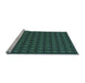 Sideview of Machine Washable Transitional Dark Slate Grey Green Rug, wshpat3689lblu