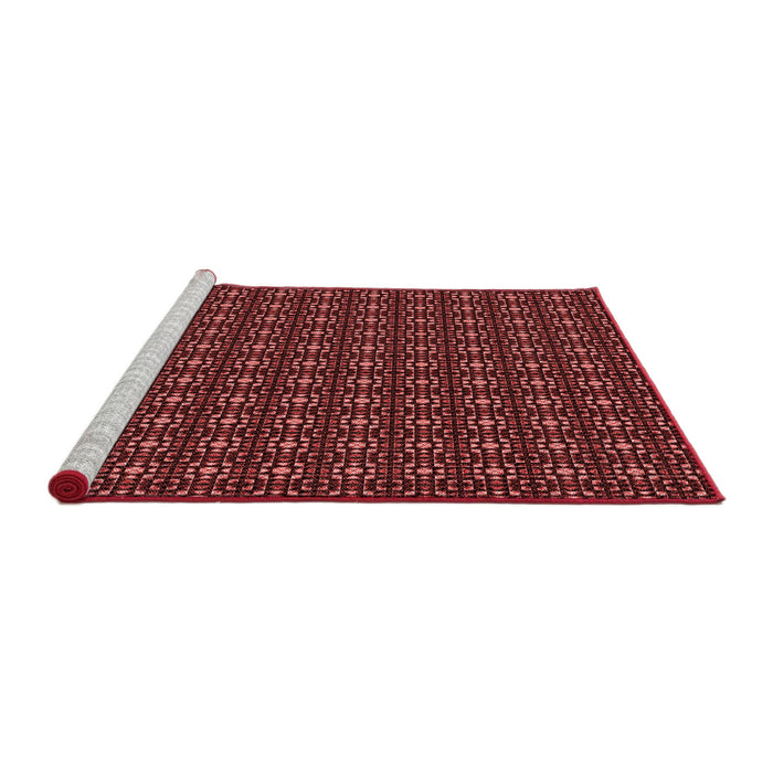 Sideview of Machine Washable Transitional Cherry Red Rug, wshpat3689rd