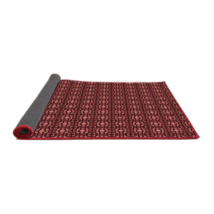 Thickness of Patterned Cherry Red Rug, pat3689rd